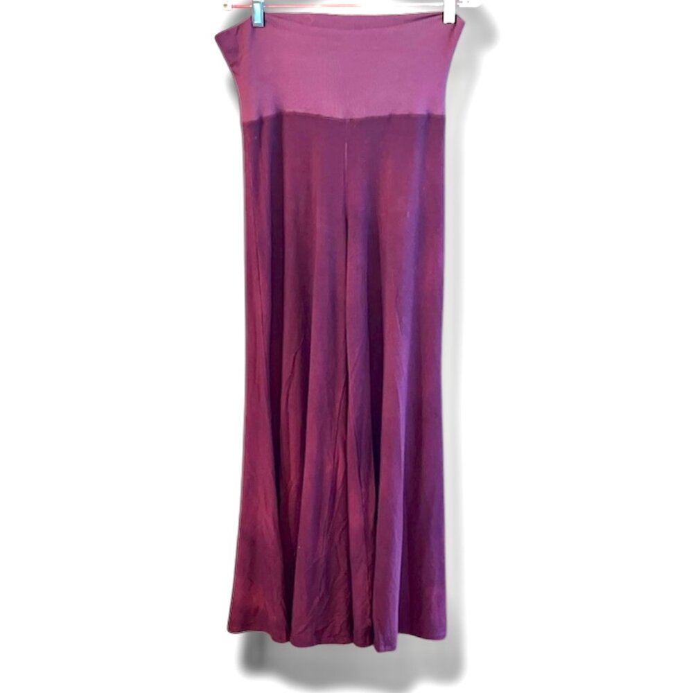 Burgundy Palazzo / Yogini Wide Leg Pants
